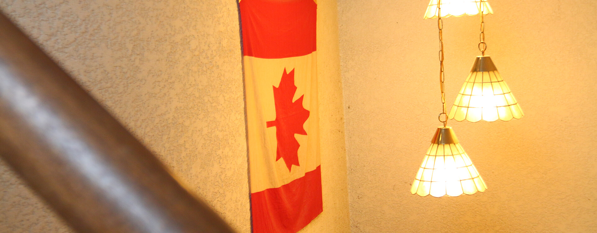 館内 カナダ国旗